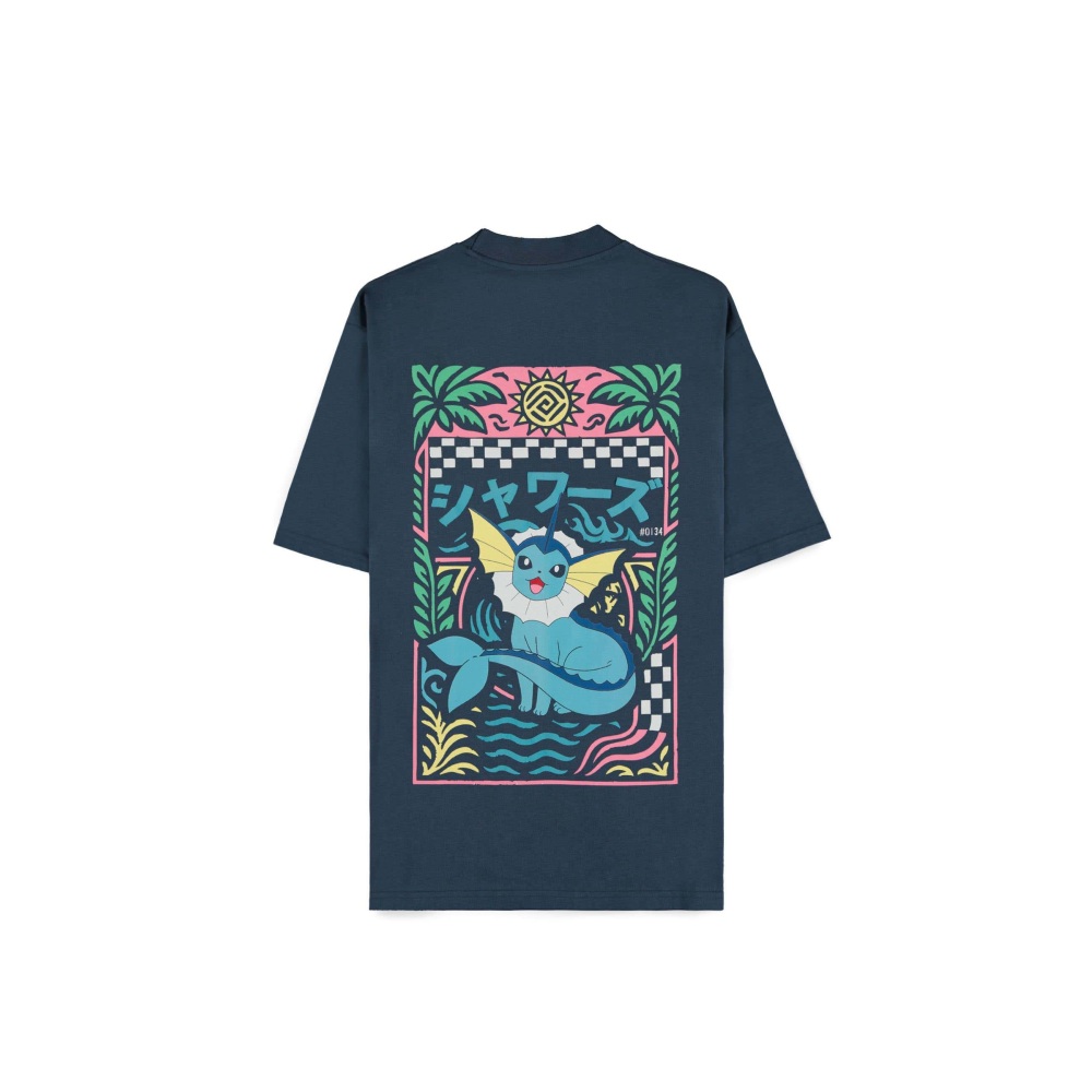 Pokémon - Vaporeon (Loose fit) Tshirt Homme - Bleu foncé